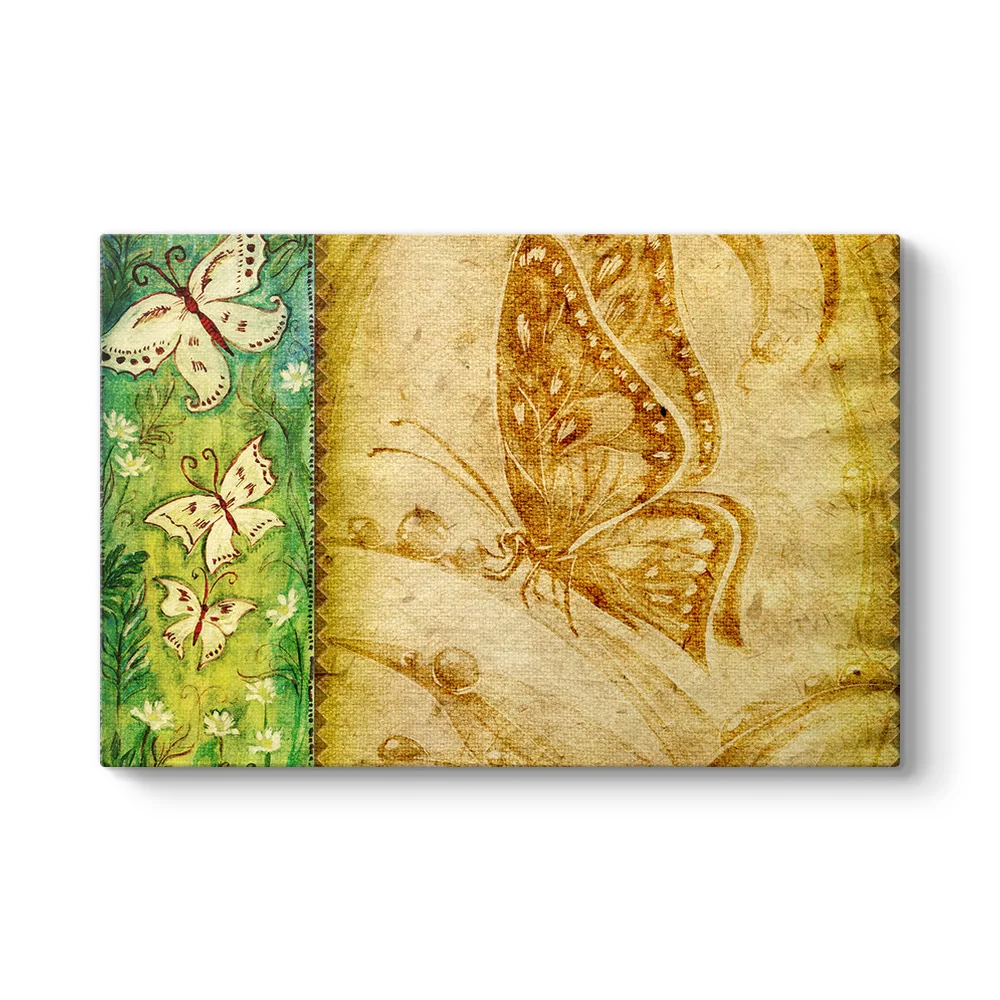 Green Butterfly Tablo - Model 1